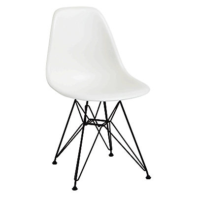Vitra Eames DSR 43cm Side Chair White / Black